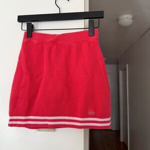 ALO Yoga tennis club sknit Skirt in red